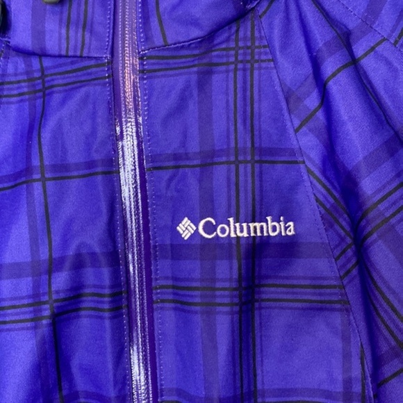 Columbia Purple Plaid Waterproof Jacket Size Small - Picture 3 of 8